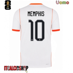 Paesi Bassi Memphis Depay #10 Seconda Maglia Mondiali 2026 Manica Corta